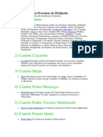 Distributivo de Cantones y Parroquias de La Zona 2