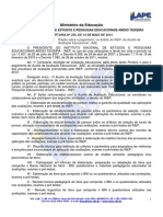 Portaria 256-2013 - INEP Pagamento Do Auxílio de Avaliação Educacional - AAE