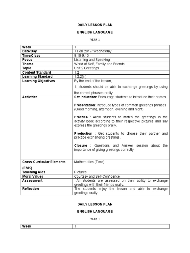 W1 Pdf Question Lesson Plan