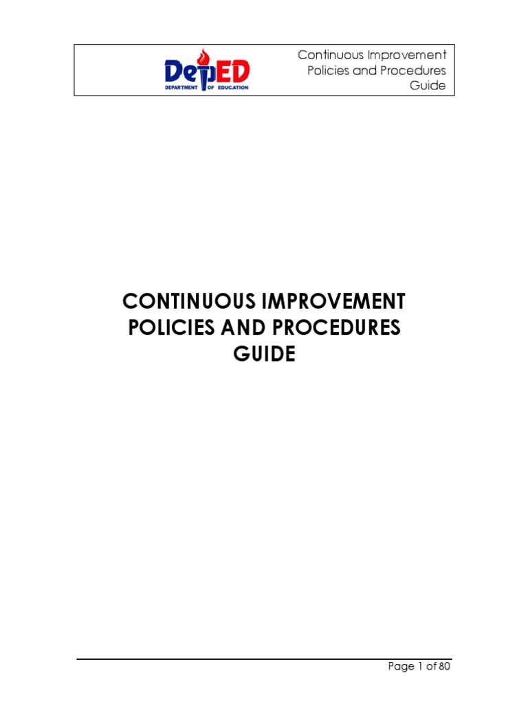 Continuous Improvement Guide for Schools | PDF | Scheduling (Production ...