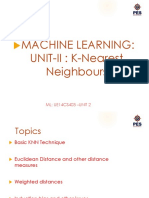 Machine Learning: UNIT-II: K-Nearest Neighbours: ML: UE14CS403 - UNIT 2