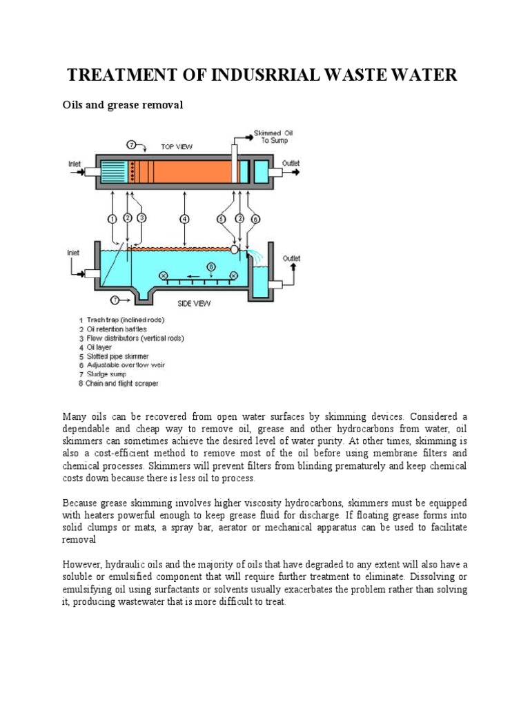 Industrial Wastewater Treatment Methods | PDF | Environment | Sewage ...