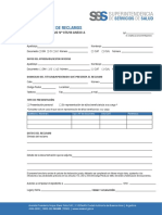 Reclamo en Obra Social SSS Formulario A PDF