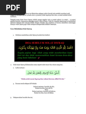Solat Isyraq Pdf