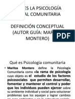 Qué Es Psicología Comunitaria