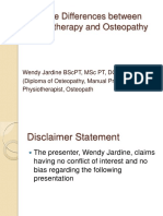 Jardine Wendy Practice Differences Between Physiotherapy and Osteopathy