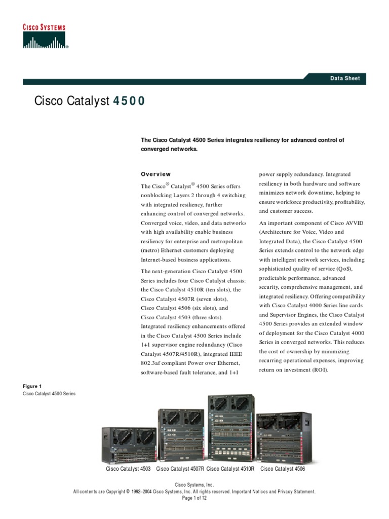 Cisco 4510R Manual : CISCO CATALYST 4510R+E MANUAL Pdf Download – HAVJ