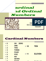 PPT Cardinal and Ordinal Numbers