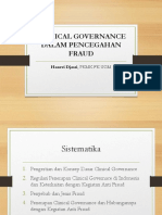 Clinical Governance Dalam Pencegahan Fraud