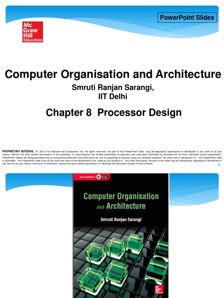 Processor Design The Language of Bits: Computer Organisation and ...
