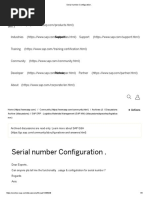 Serial Number Configuration