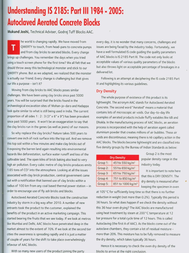 Understanding Is 2185 Part III - 1984-2005 | PDF