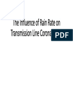 The Influence of Rain Rate On Transmission Line Corona Losses