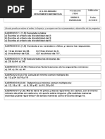 Examen Divisibilidad 2eso