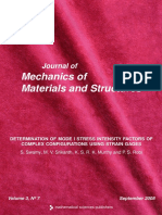 Determination of Mode I Stress Intensity Factors of Complex Configuration Using Strain Gages