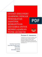 Guided-Discovery Learning Dengan Pendekatan Saintifik Berbantuan Geogebra Untuk Membelajarkan Topik Geometri