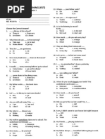 English Special Training (Est) : Semester 2 Final Test - Grade 7