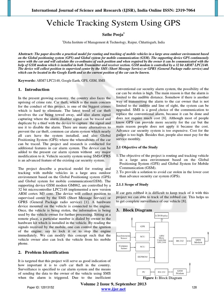 GPS-Based Vehicle Security System | PDF | Security Alarm | Global ...