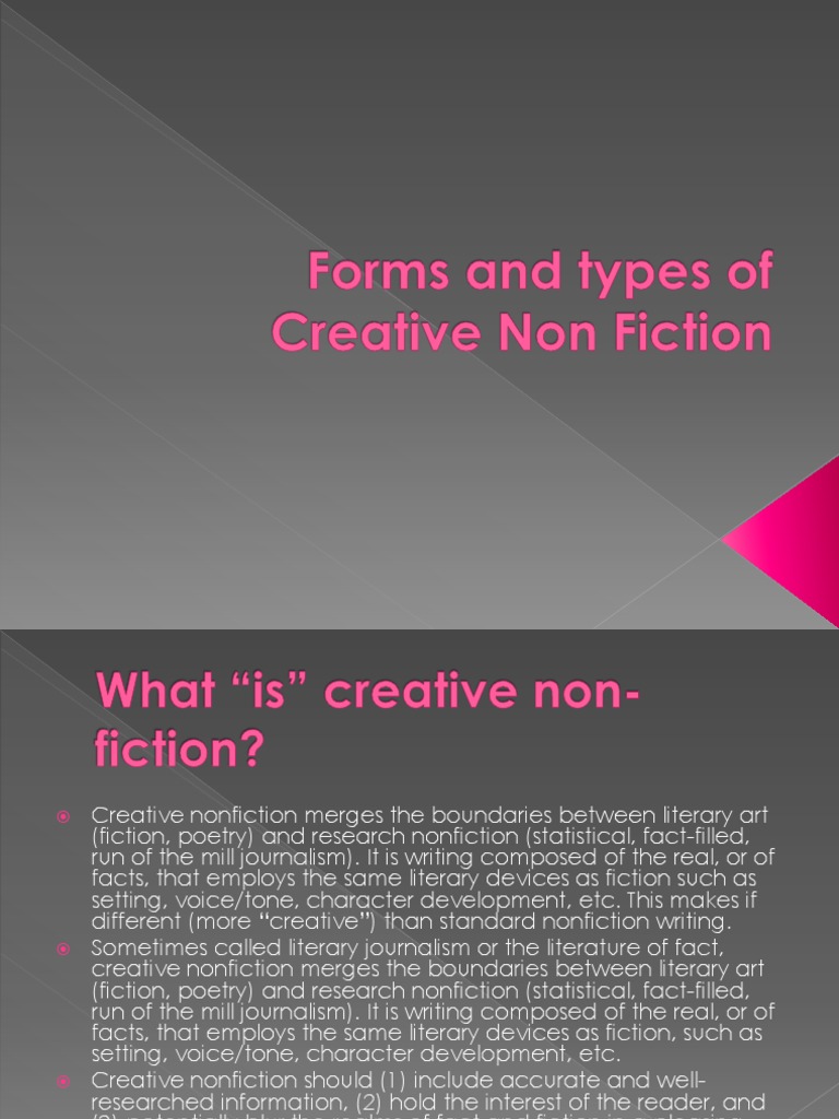 essay about creative non fiction