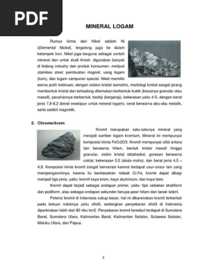 Mineral Logam Dan Nonlogam Pdf