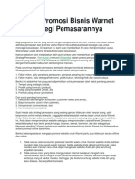 50 Cara Promosi Bisnis Warnet Dan Strategi Pemasarannya