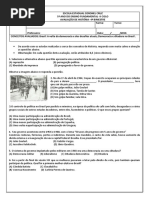 AVALIAÇÃO DE HISTÓRIA