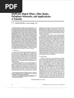 Multirate Digital Filters, Filter Banks, Polyphase Networks, Applications: Tutorial