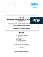 P.O.G.R.: Programme D'Optimisation de La Gestion Des Reservoirs