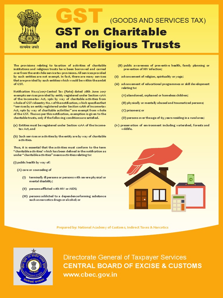 Gst Charitable Religious Trusts Taxes Trust Law