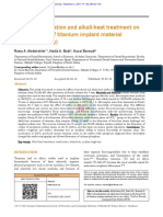 Effect of Anodization and Alkali‑Heat Treatment on the Bioactivity of Titanium Implant Material (an in Vitro Study)