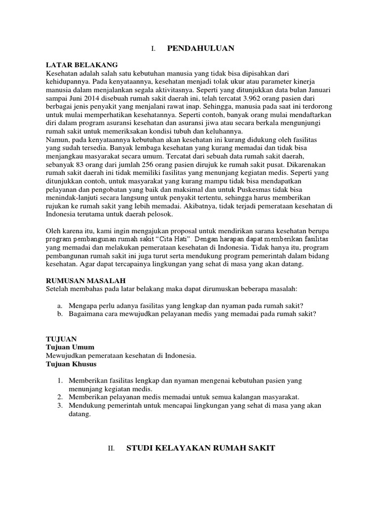 Proposal Rumah Sakit