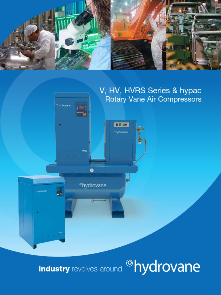 V, HV, HVRS Series & Hypac: Rotary Vane Air Compressors | PDF | Gas ...