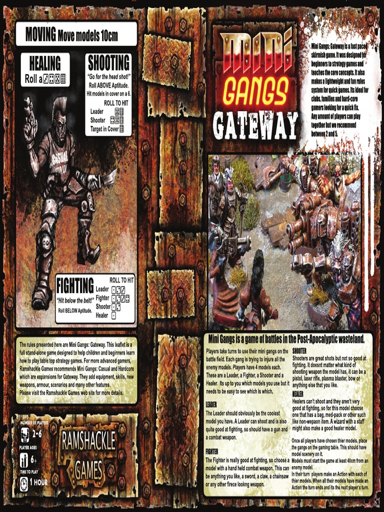 Mini Gangs Casual Quickstart Guide | PDF