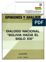 33 DIALOGO NACIONAL Bolivia Hacia El Siglo XXI PDF