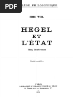 Eric Weil Hegel Et Letat