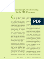 Encouraging Critical Reading in The EFL Classroom: Rosane Correia