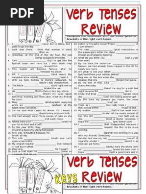 b1 Verb Tenses Review Grammar Drills Tests 94314 2
