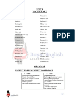 Unit 1 Vocabulary: Present Simple &present Continuous