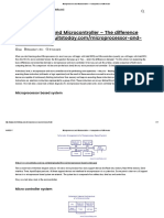 Microprocessor and Microcontroller - A Comparison of Differences