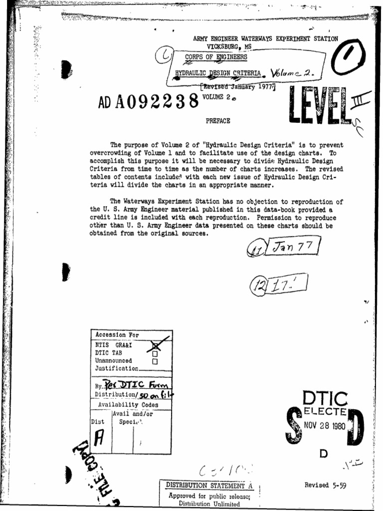 Hydraulic Design Criteria Download Free PDF Spillway Hydraulic