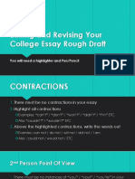 editing and revising your college essay rough draft