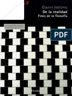 G, Vattimo - de La Realidad (Fines de La Filosofía) (2012) PDF