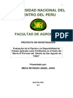 Proyecto de Investigacion Del Barrio de San Agustin de Cajas