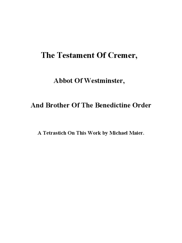 Alchemical Insights from Cremer's Testament | PDF | Nature