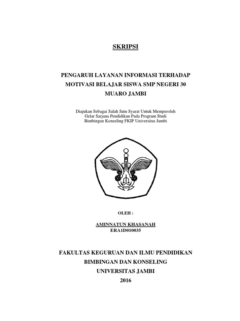 Skripsi Motivasi Belajar Siswa Smp Pejuang Skripsi