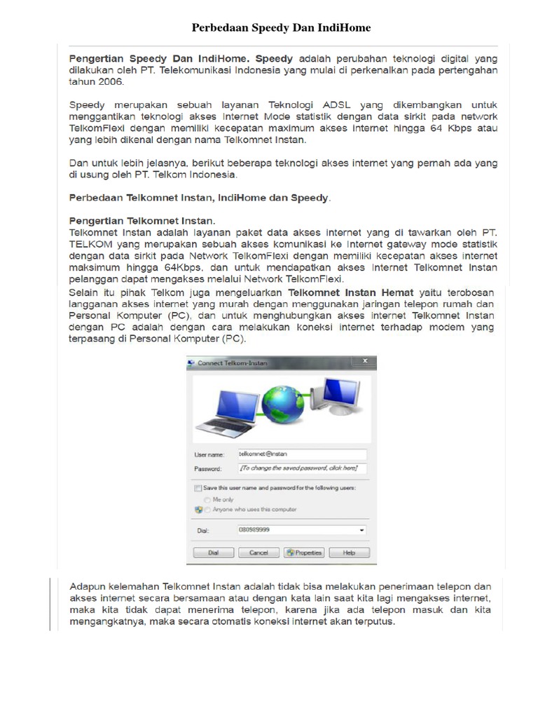 Perbedaan Speedy Dan Indihome Docx
