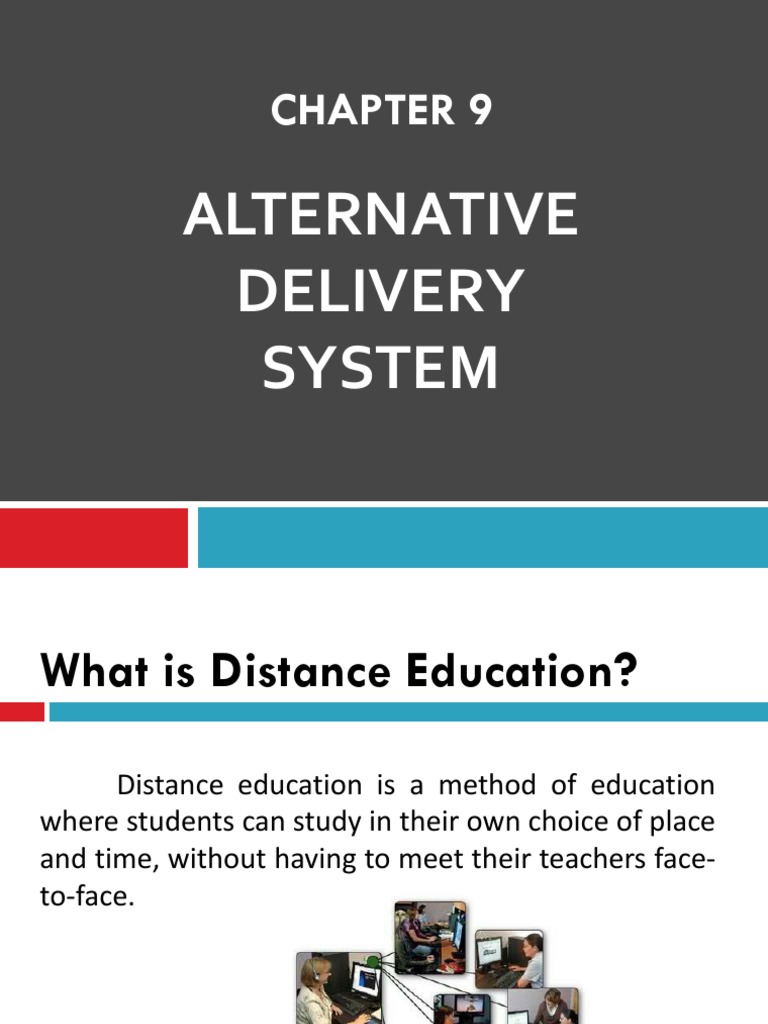Alternative Delivery System | PDF | Distance Education | Human ...