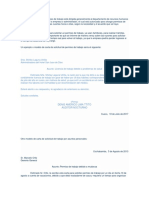 Una Carta de Solicitud de Permiso de Trabajo Está Dirigida Generalmente Al Departamento de Recursos Humanos o en Último Caso Al Gerente de La Empresa o Administrador