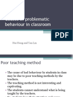 Causes of Problematic Behaviour in Classroom