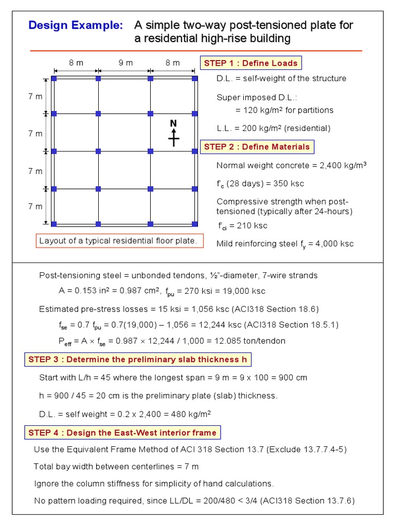 Post Tensioned Sample PDF | PDF | Prestressed Concrete | Beam (Structure)